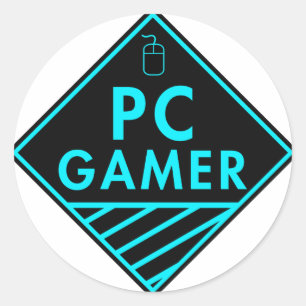 Sticker Rond jeu PC (bleu)