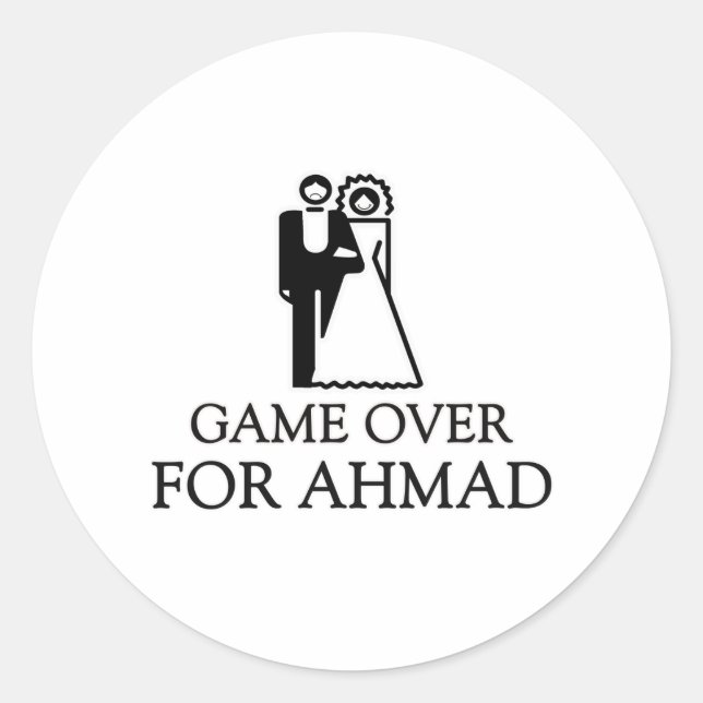 Sticker Rond Jeu Pour Ahmad (Devant)