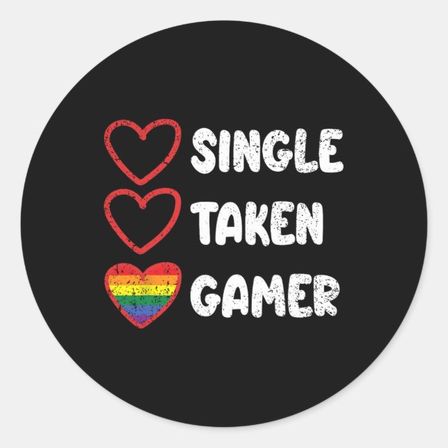 Sticker Rond Jeu pris Gay pride Drapeau Lgbt-q Jeu Vidéo-gam (Devant)