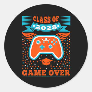 Sticker Rond Jeu Sur Cl De 2028 Etudiants Chemises Drôle 2028 G