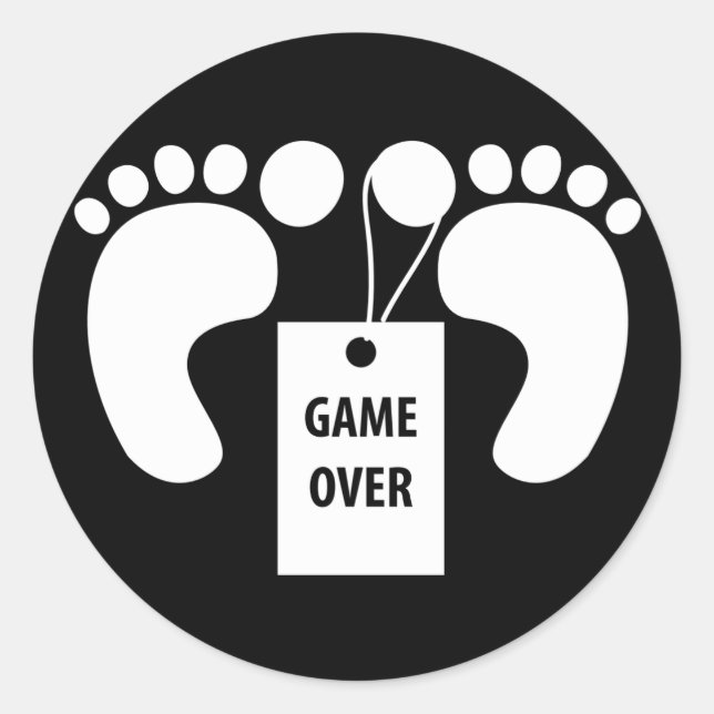 Sticker Rond Jeu terminé (Devant)