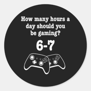 Sticker Rond Jeu Vidéo 67 Mème Joueur Drôle 67 Amoureux de Jeux