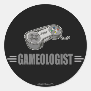 Sticker Rond Jeu vidéo amusant