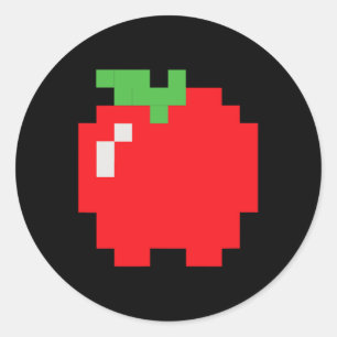 Sticker Rond Jeu vidéo Apple 80s Halloween Costume de groupe