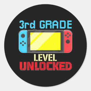 Sticker Rond Jeu vidéo de niveau 3rd