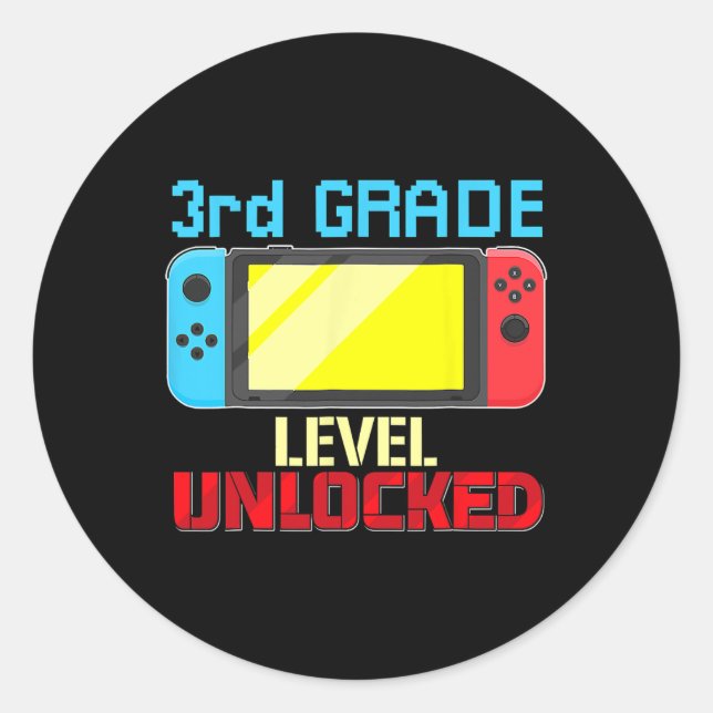 Sticker Rond Jeu vidéo de niveau 3rd (Devant)