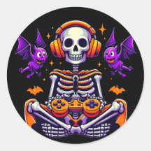 Jeu vidéo de squelette d'Halloween