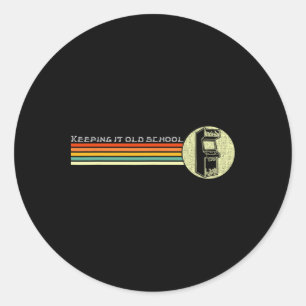 Sticker Rond Jeu vidéo des années 80 Vintage Retro Arcade Old S