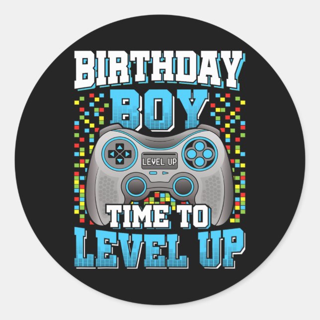 Sticker Rond Jeu Vidéo Enfant 2 Anniversaire (Devant)