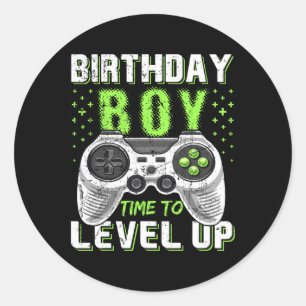 Sticker Rond Jeu Vidéo Enfant Anniversaire - Clic Fit1