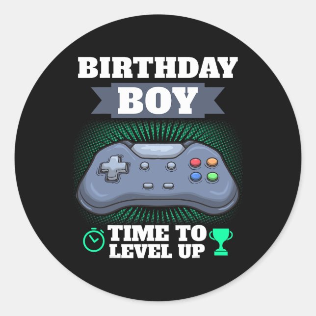 Sticker Rond Jeu Vidéo Jeu Thème Jeu Joueur (Devant)