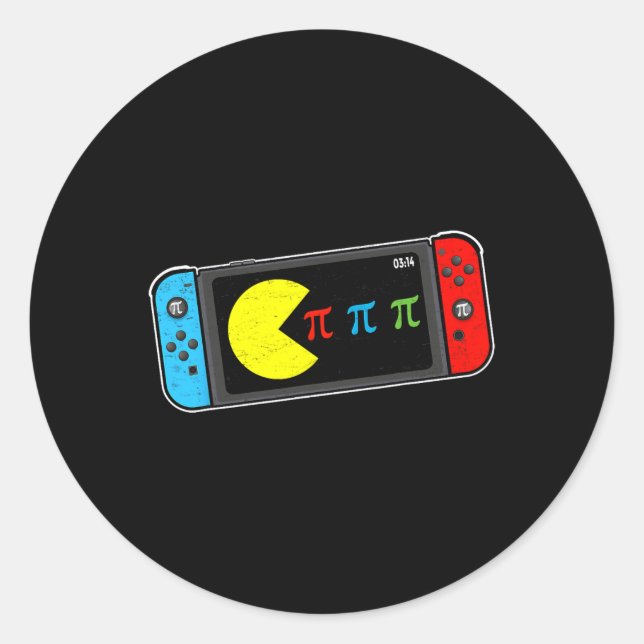 Sticker Rond Jeu Vidéo Jour Jeu Jeu Jeu Math Enseignant Enfants (Devant)