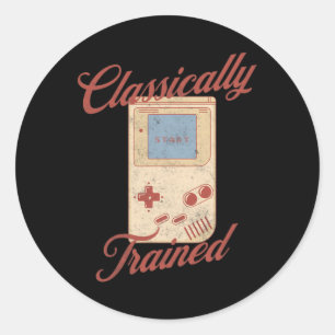 Sticker Rond Jeu vidéo Retro Vintage avec formation de clic