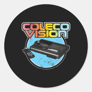Sticker Rond Jeu vidéo Vintage de Colecovision Retro