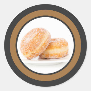 Sticker Rond Jeudi gras polonais Joyeux Jour Paczki