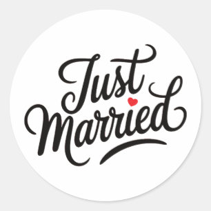 Sticker Rond Jeune Mariée