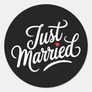 Sticker Rond Jeune Mariée