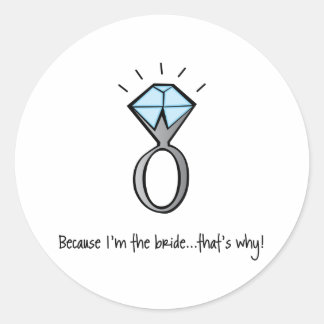Sticker Rond jeune mariée à être