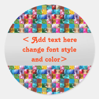 Sticker Rond JEUX D'ANNIVERSAIRE JOUETS JEUX PERLES Cadres de f