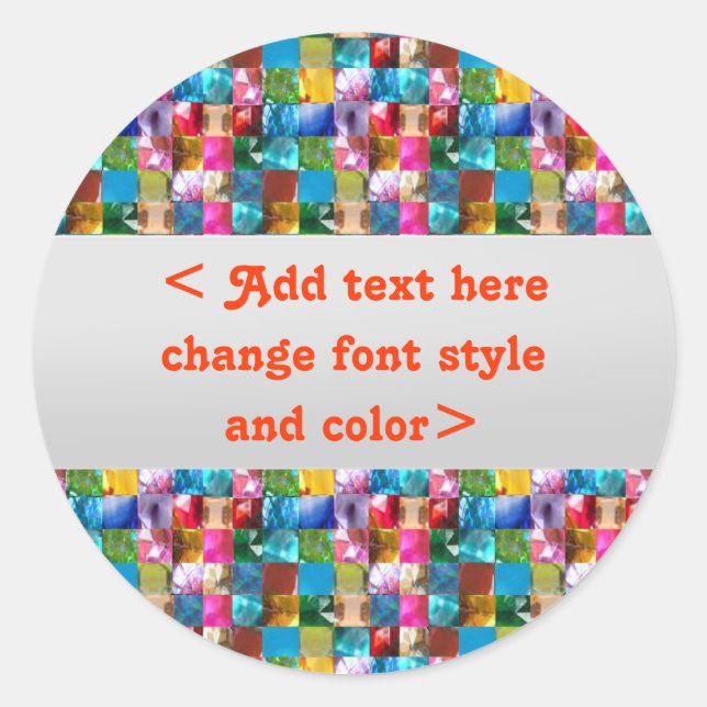 Sticker Rond JEUX D'ANNIVERSAIRE JOUETS JEUX PERLES Cadres de f (Devant)