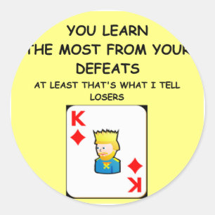 Sticker Rond Jeux de cartes