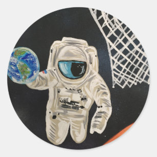 Sticker Rond Jeux spatiaux