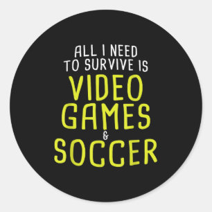 Sticker Rond Jeux Vidéo, Football, Citation Drôle Dit Graphique