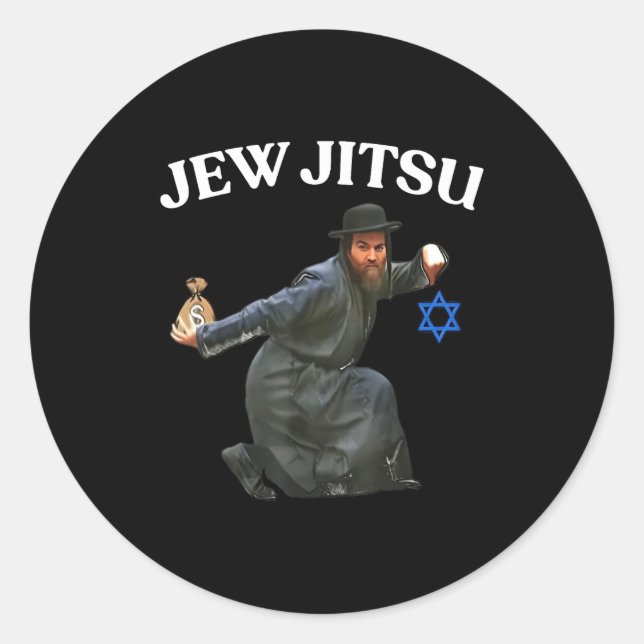 Sticker Rond Jew Jitsu (Devant)