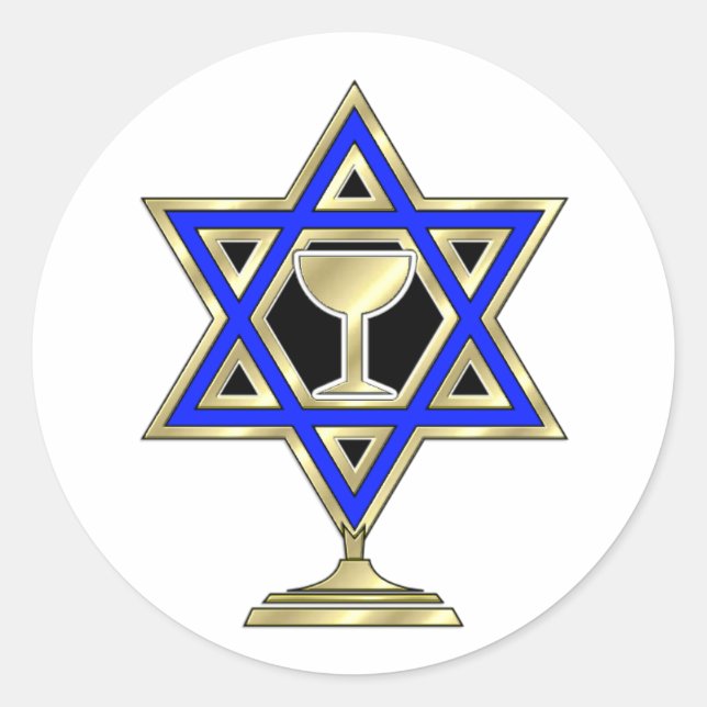 Sticker Rond Jewish Star (Devant)