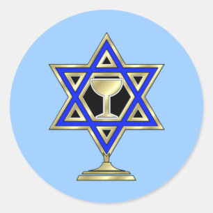 Sticker Rond Jewish Star