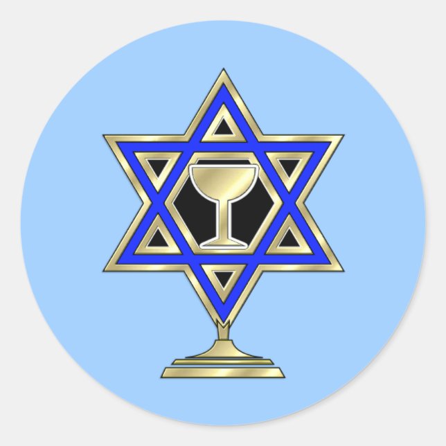 Sticker Rond Jewish Star (Devant)