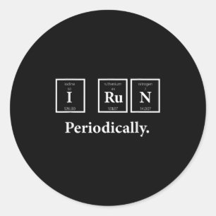 Sticker Rond J'Exécute Périodiquement Science Nerd Enseignant R
