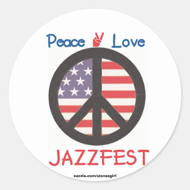 Sticker Rond jf amour paix (Devant)