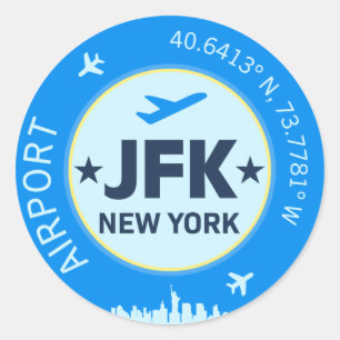Sticker Rond JFK de New York