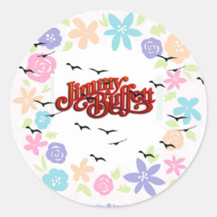 Sticker Rond Jimmy Buffett,