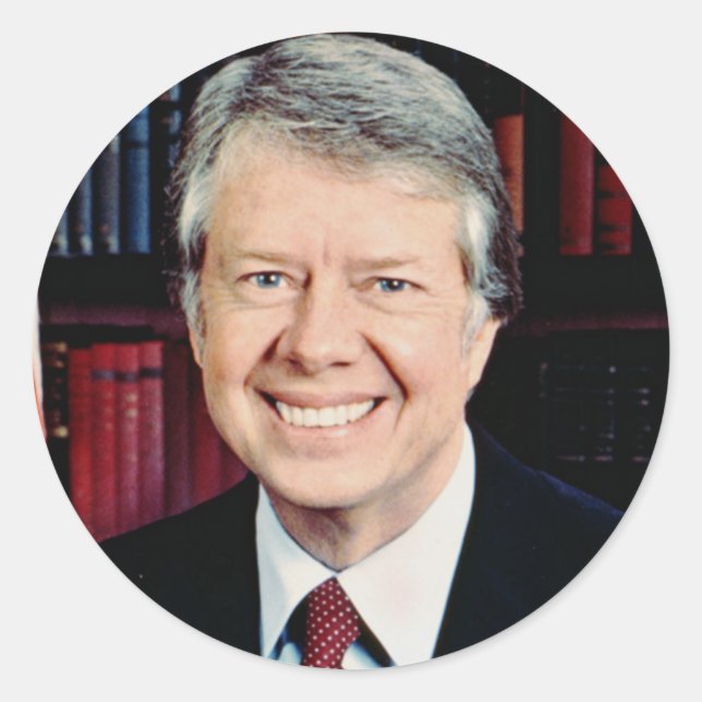 Sticker Rond Jimmy Carter, 39ème président des États-Unis (Devant)
