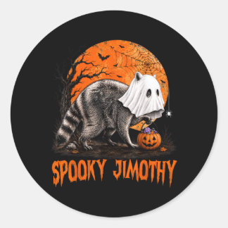 Sticker Rond Jimothy effrayant Jimothy drôle Raton laveur Sorci
