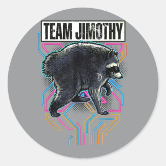 Sticker Rond Jimothy Raton Lutin Drôle Équipe Jimothy