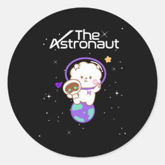Sticker Rond Jin Wootteo L'astronaute K-Pop