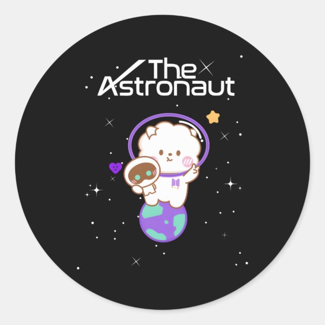 Sticker Rond Jin Wootteo L'astronaute K-Pop (Devant)