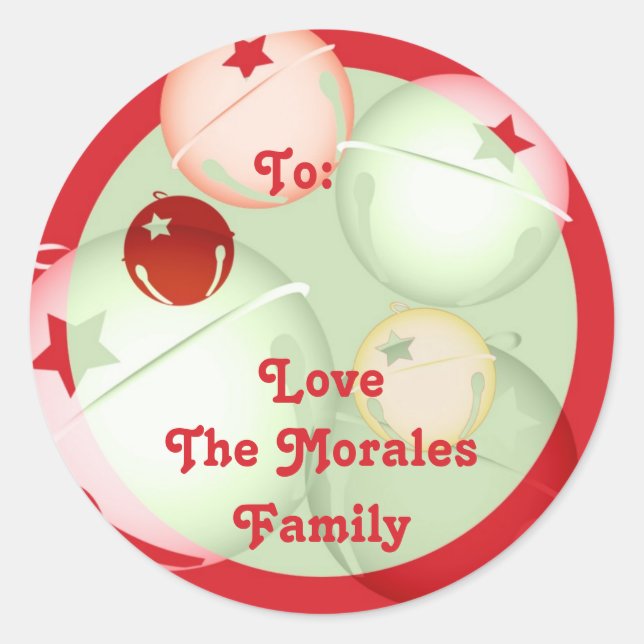 Sticker Rond Jingle Bells (Devant)