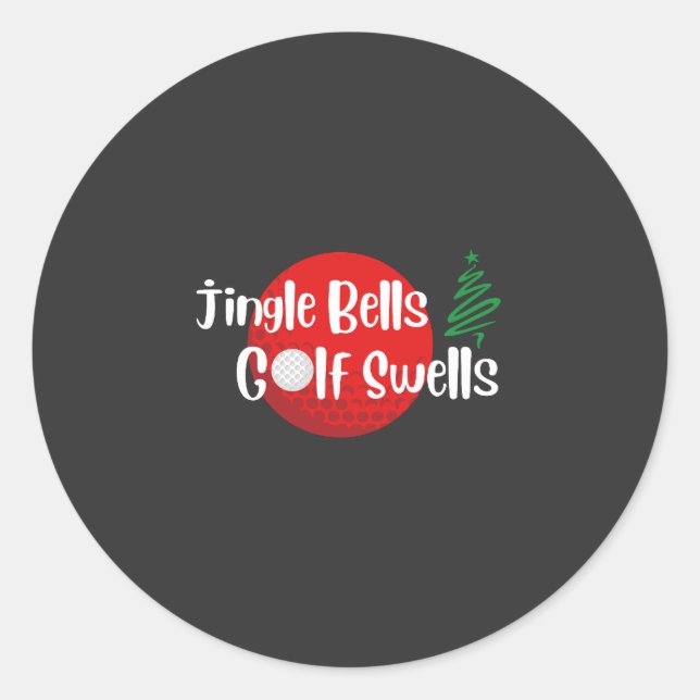 Sticker Rond Jingle Bells et Golf Swells (Devant)