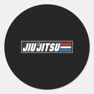 Sticker Rond Jiu Jitsu BJJ Arts Martiaux Guerrier Combattant Gr