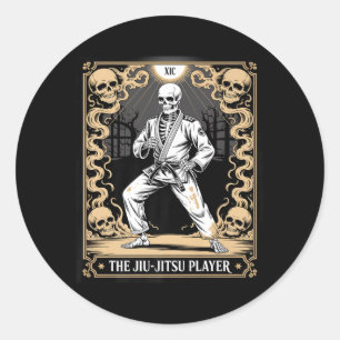 Sticker Rond Jiu-Jitsu BJJ Tarot Judo Arts Martiaux MMA