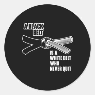 Sticker Rond Jiu Jitsu Black Belt Mixed martial art Karate Brés