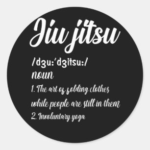 Sticker Rond Jiu Jitsu Brésil Définition Art Martial Combat