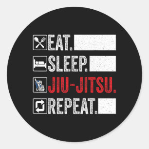 Sticker Rond Jiu Jitsu drôle pour hommes femmes enfants Jiu Jit