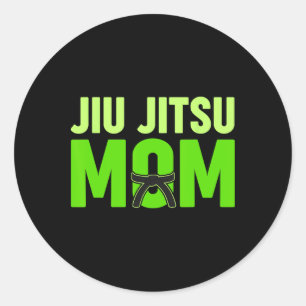 Sticker Rond Jiu Jitsu Maman Fête des mères