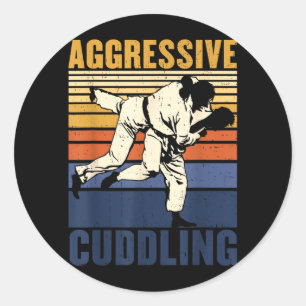 Sticker Rond Jiu Jitsu MMA BJJ Judo Câlins Aggressifs