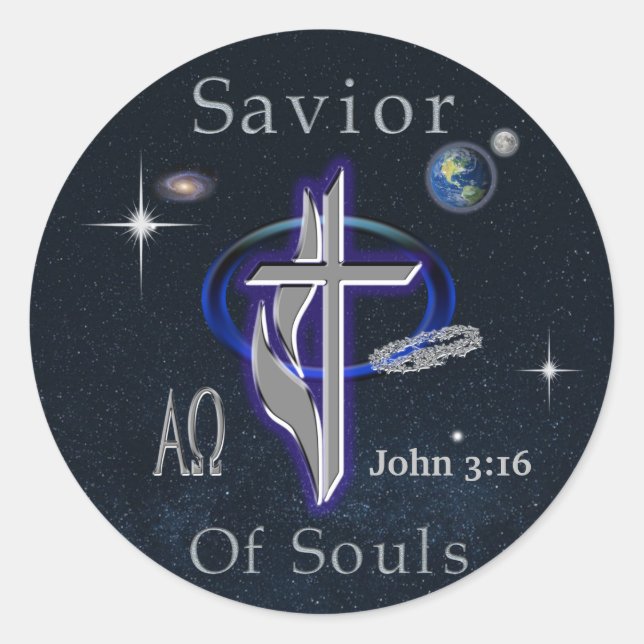 Sticker Rond Jn 3:16 (Devant)